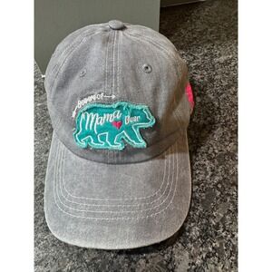 Wear‎ U Been Gray Mama Bear Alaska Baseball Cap Hat Women's Adjustable